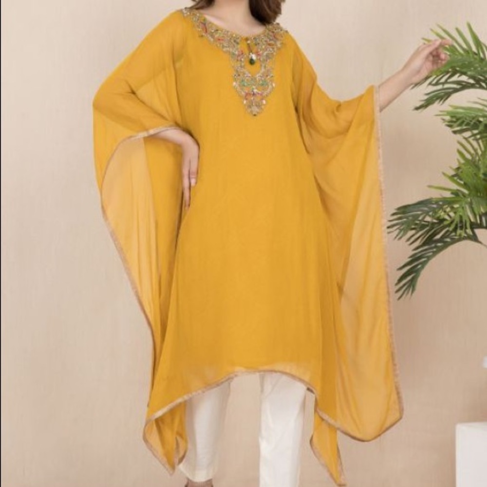 Pakistani indian chiffon kaftaan 3 piece - Picture 2 of 2